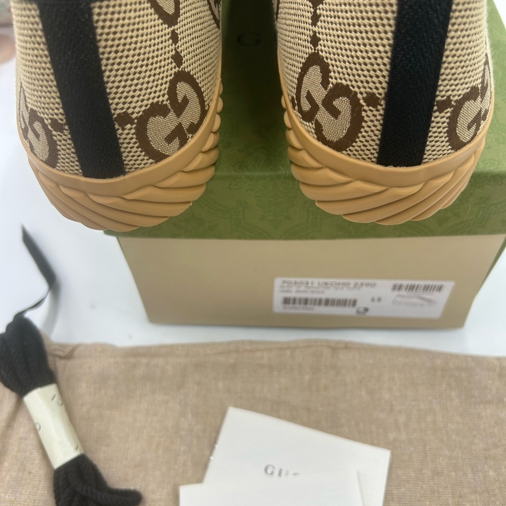 Gucci Beige and Brown low top sneakers size 13 made in Spain - Picture 11 of 11